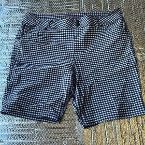 Sabrina Lauren Black and White Checkered Shorts